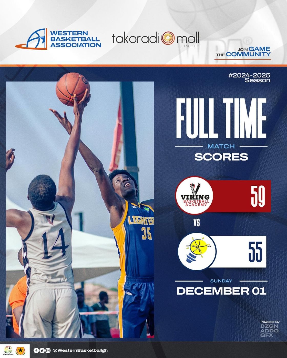 🏀🔥 What an electrifying start to the Western Basketball Association League at Takoradi Mall! The first game set the tone for the season, with Vikings 