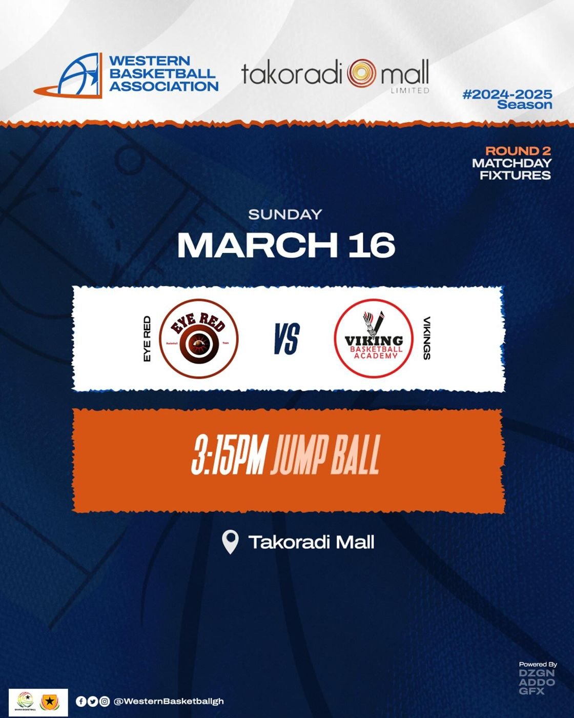 “Hoop action returns to the Western Region! The Western Basketball League is back at the Takoradi Mall for the highly-anticipated second round! On the